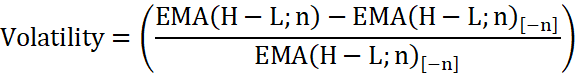 Volatility Chaikins formuła