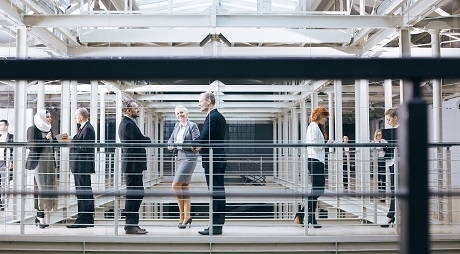 people standing in the office space